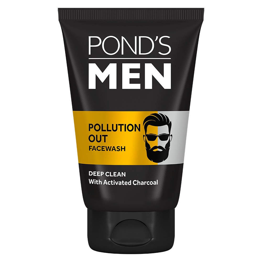 Pond's Men Pollution Out Activated Charcoal Deep Clean Facewash, 50 g