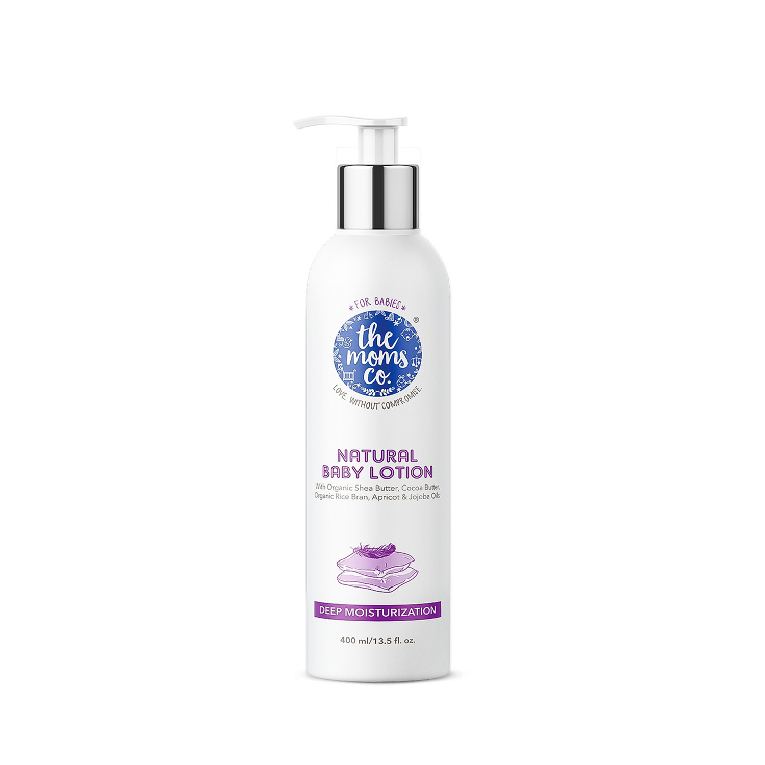 The Moms Co. Natural Baby Lotion, Australia-Certified with Organic Apricot, Organic Jojoba and Organic Rice Bran Oils | Baby Moisturizing Lotion | Body Lotion for Kids (400ml)