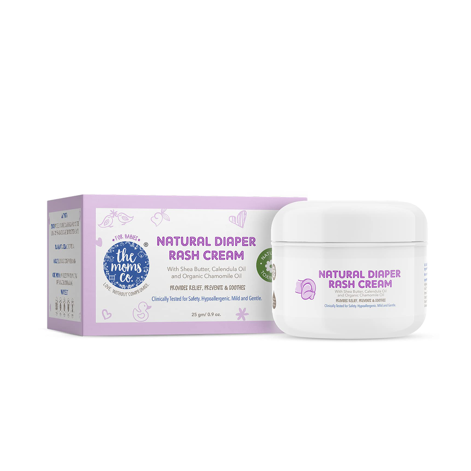 The Moms Co. Natural Diaper Rash Cream for Baby| Treats and prevents diaper rash| Baby Diaper Rash Cream with Zinc Oxide, Shea Butter, Organic Chamomile Oil 25g