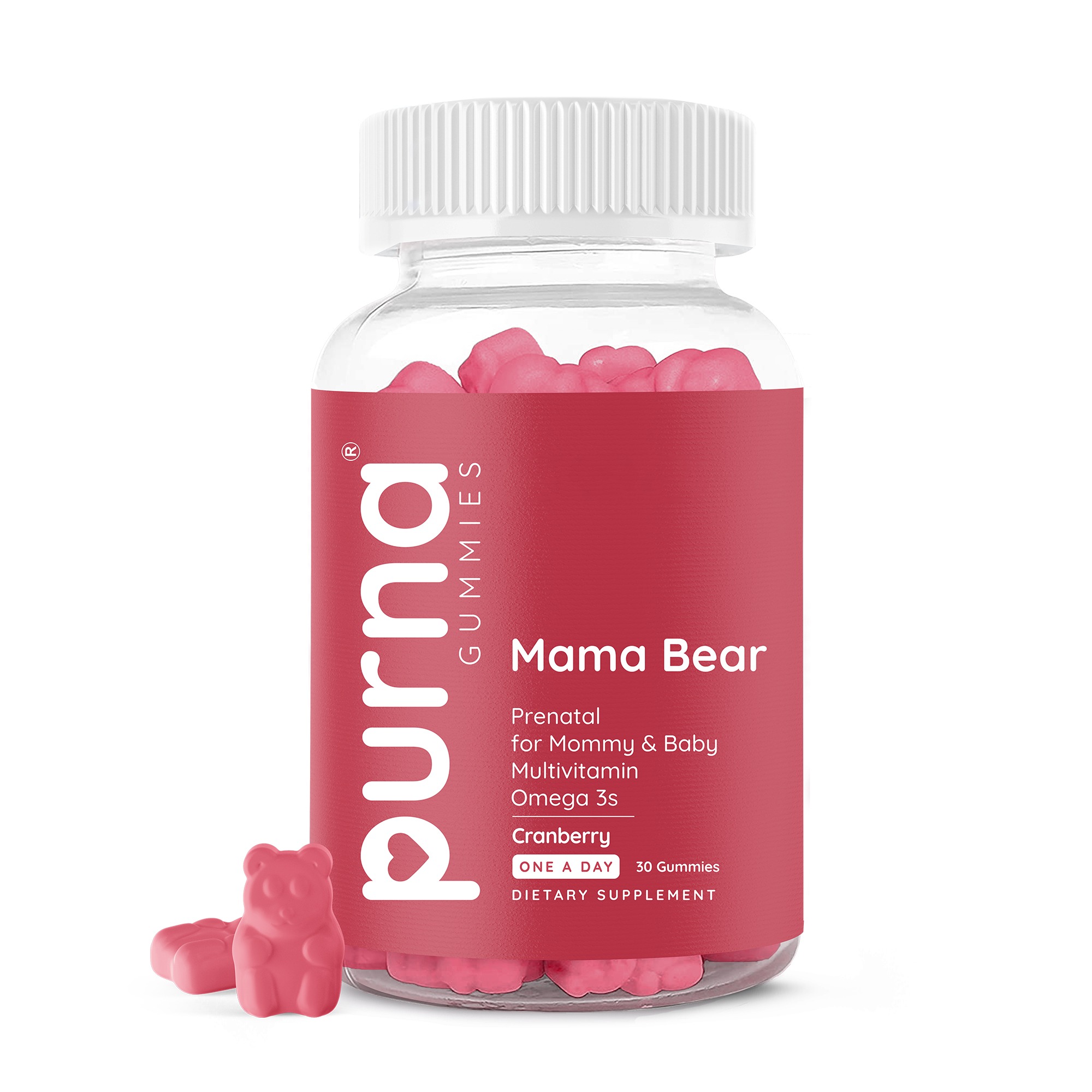 Purna Gummies Pre-natal with Multivitamins and Minerals Cranberry flavor
