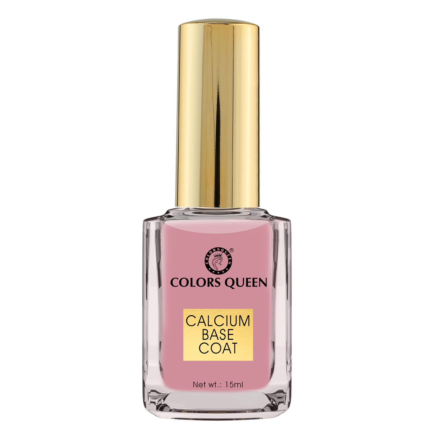 Colors Queen Calcium Base Cot Nail Care – 15ml | Quick Drying, Long Lasting & Chip Resisting Formula (Calcium Base Coat)