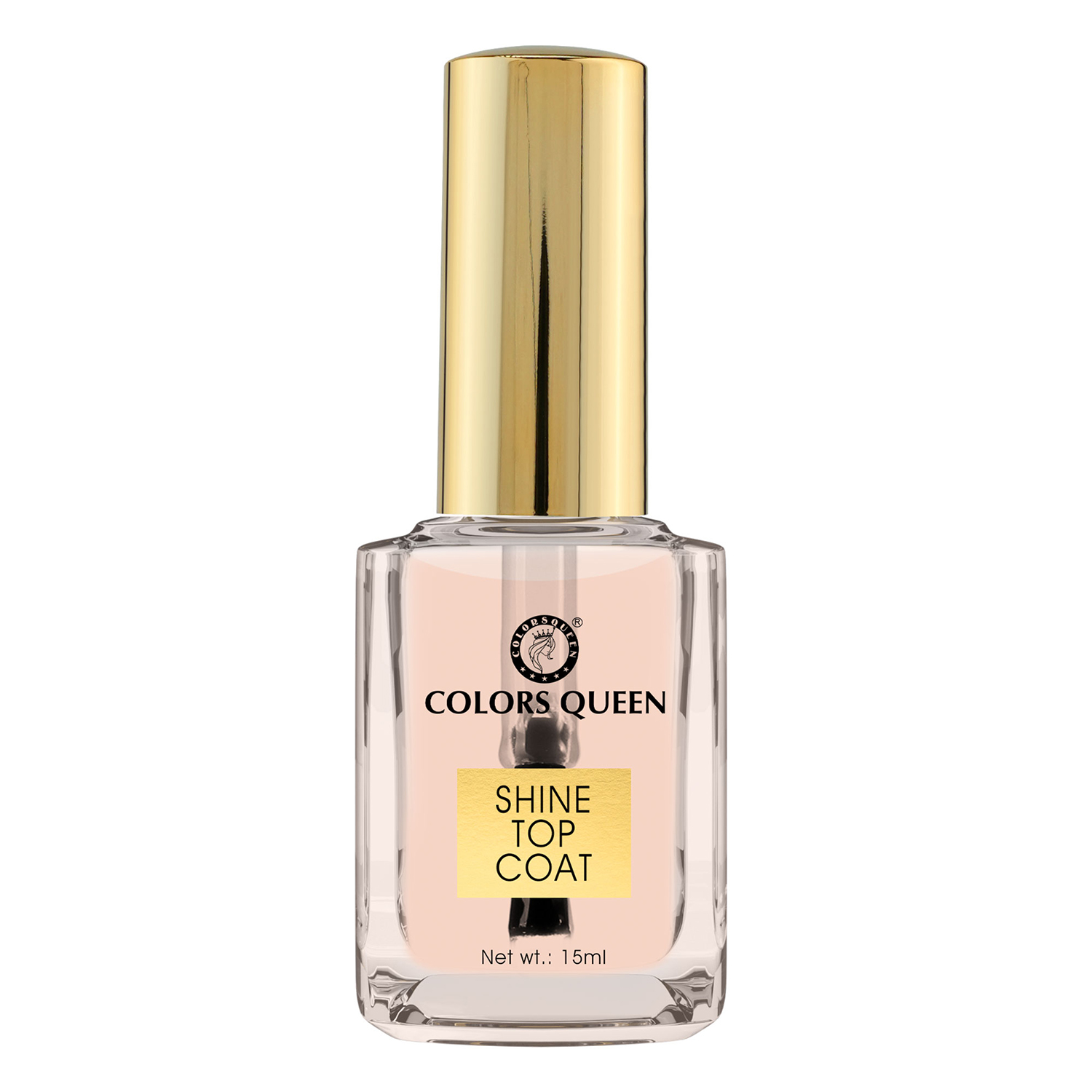 Colors Queen Shine Top Coat Nail Care – 15ml | Quick Drying, Long Lasting & Chip Resisting Formula (Shine Top Coat)