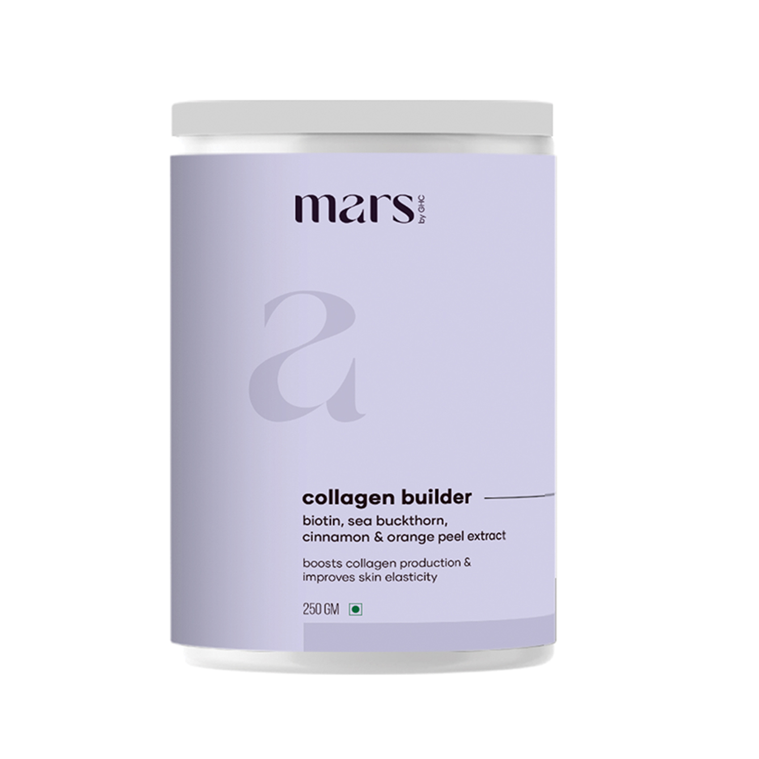 mars by GHC Plant Based Collagen Powder with  Acai Berries, Biotin & Sea Buckthorn For Glowing Skin And Hair Growth - 250gm