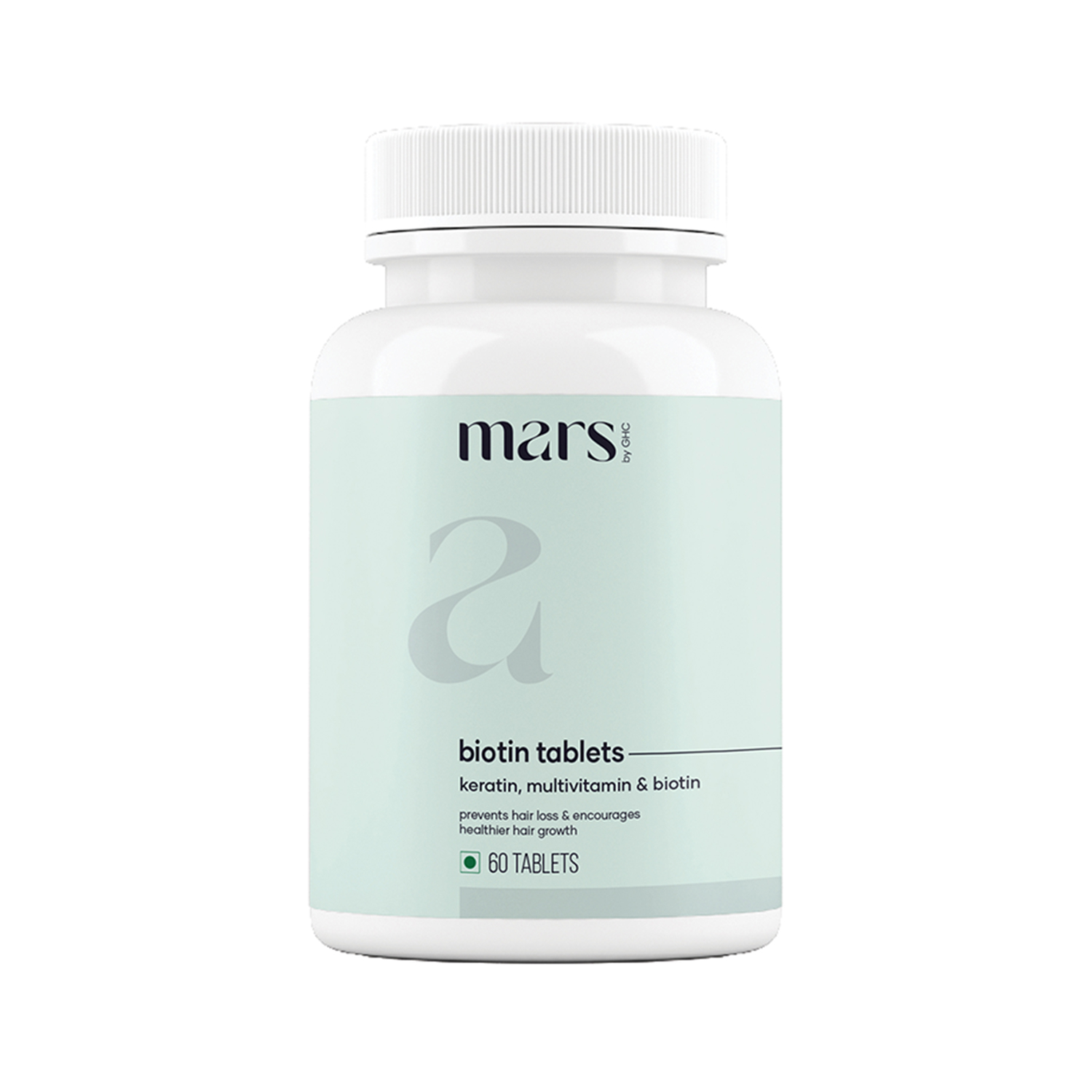 mars by GHC Biotin Tablets With Vitamins For Hair & Beard Growth And Skin Radiance - 60 Tablets