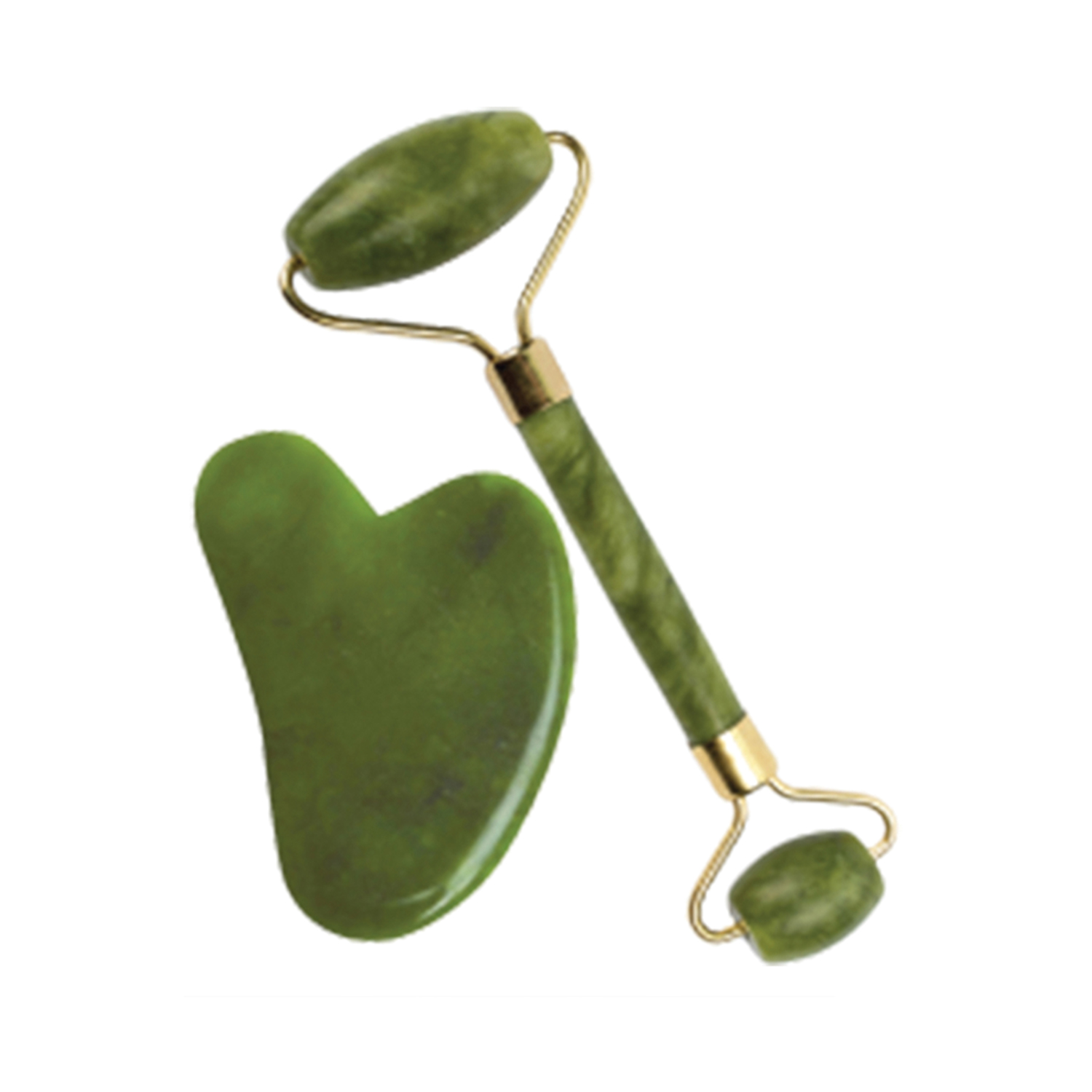 mars by GHC Jade Roller & Gua Sha with Natural Jade Stone for Puffiness, Wrinkles and Skin Elasticity