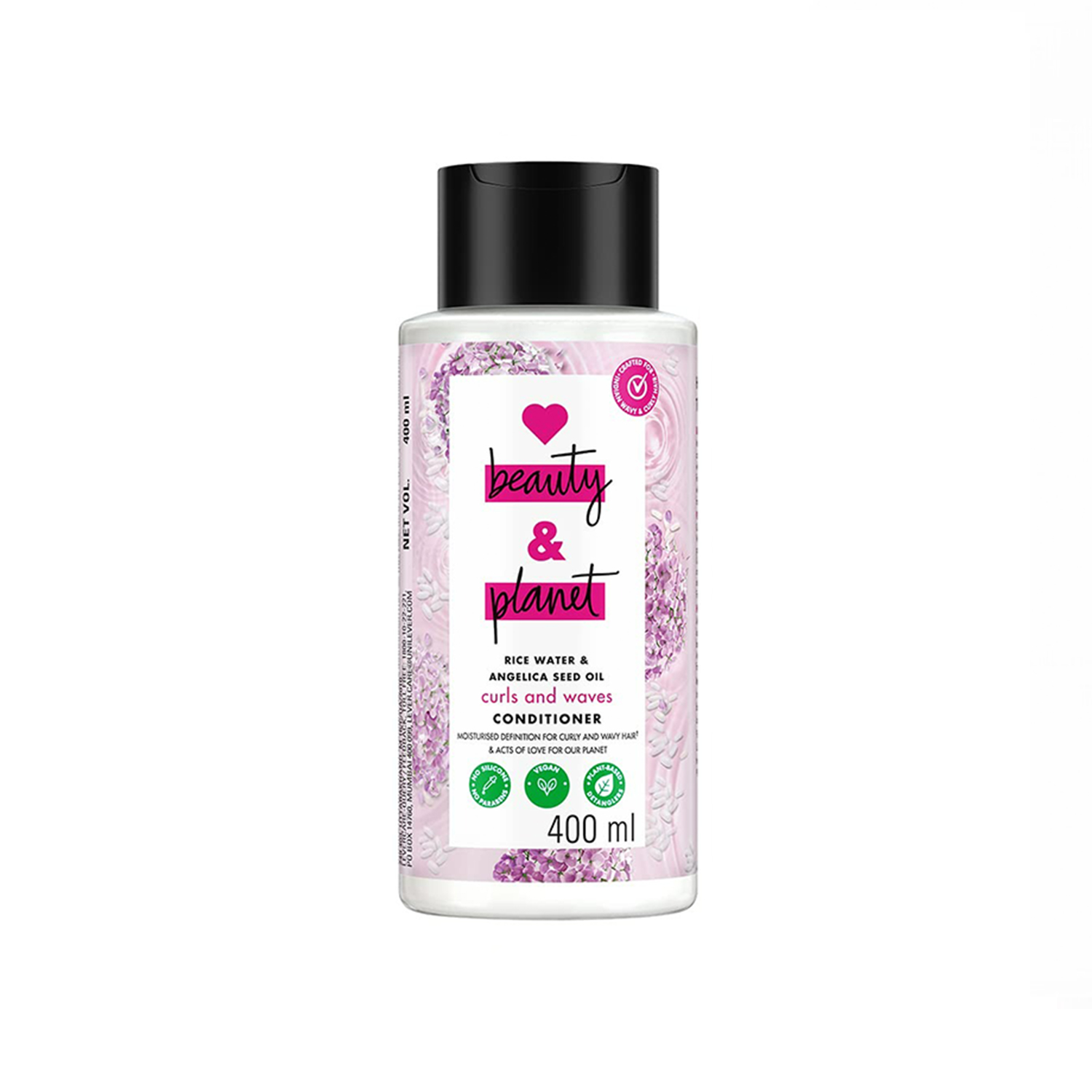 Love Beauty And Planet Rice Water & Angelica Seed Oil Silicone Free Conditioner for curly & wavy hair 400ml 