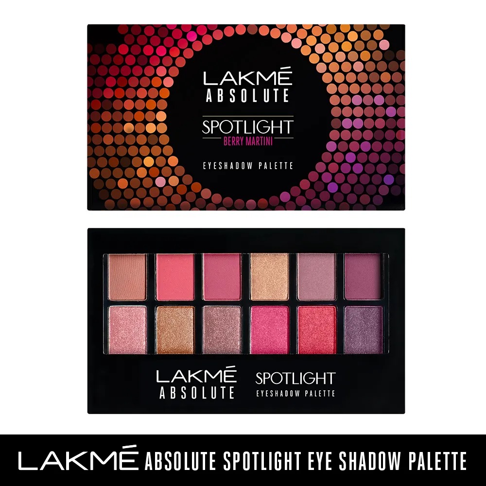 Lakmé Absolute Spotlight Eye Shadow Palette, Berry Martini, 12 g