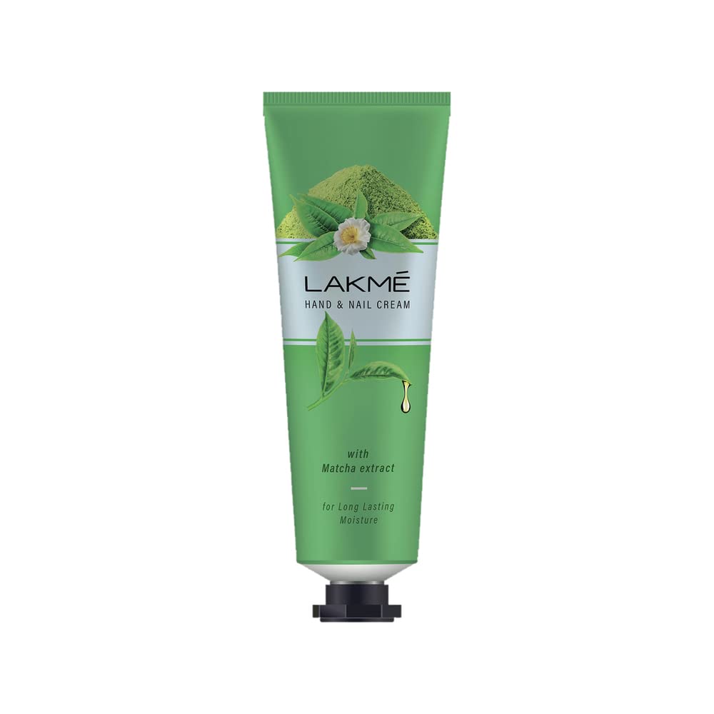 Lakme Hand & Nail Cream with Matcha, Pentavitin and Almond Oil 30g