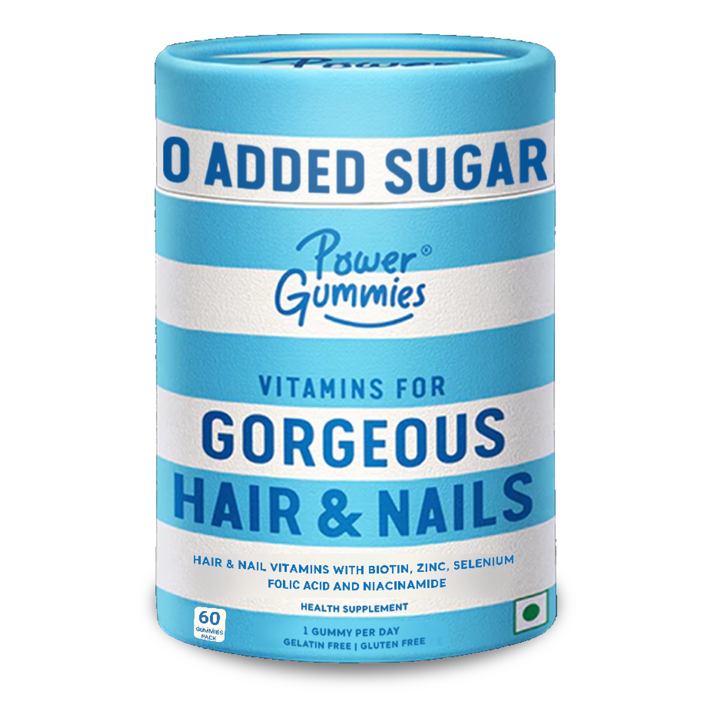 Power Gummies Gorgeous Hair and Nails Gummies– Now with 0 Added  Sugar & New Heart Shape