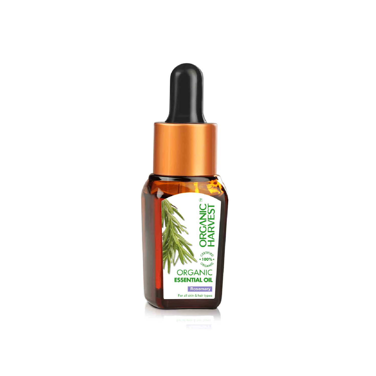 Organic Harvest Organic Rosemary Essential Oil For All Skin Types Results in Reducing Acne, Dandruff