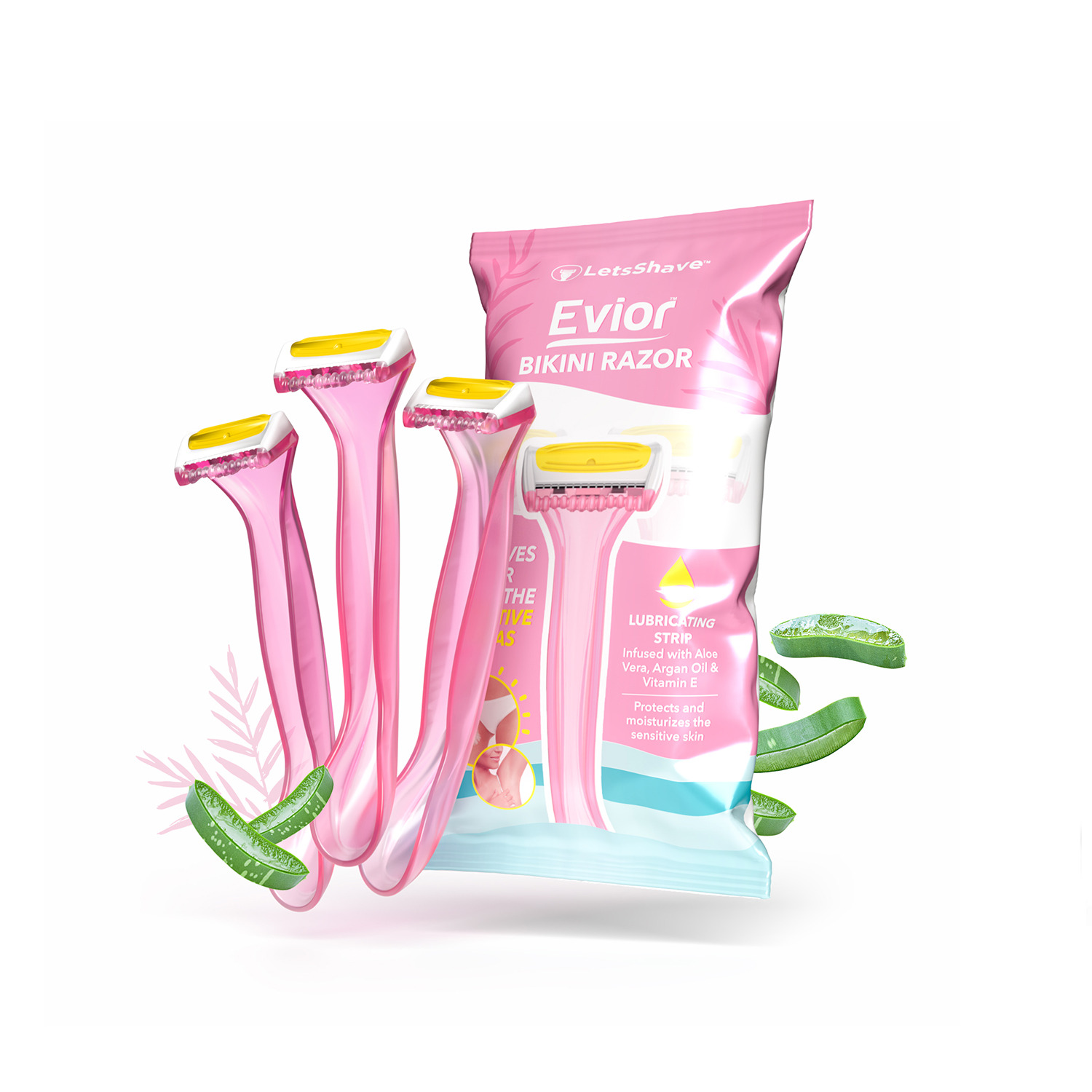 LetsShave Evior Bikini Line Trimming Razor For Women (Pack of 3)