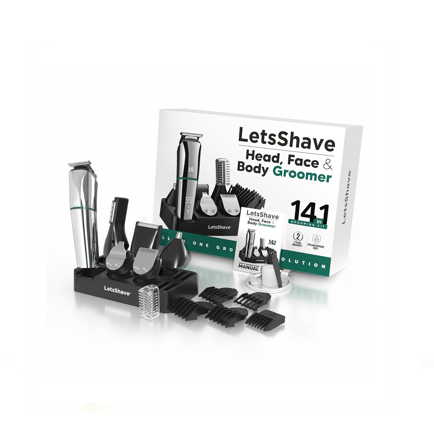LetsShave Head, Face & Body Groomer For Men