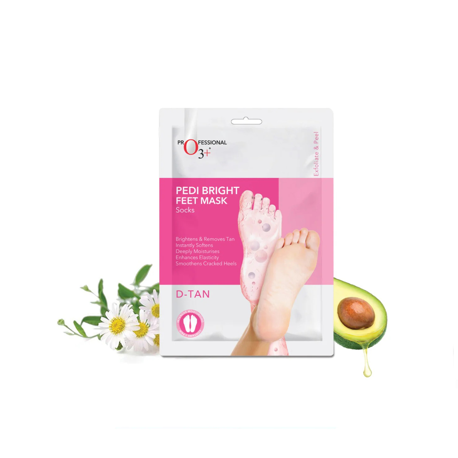 O3+ Pedi Bright Foot Socks Cream Mask