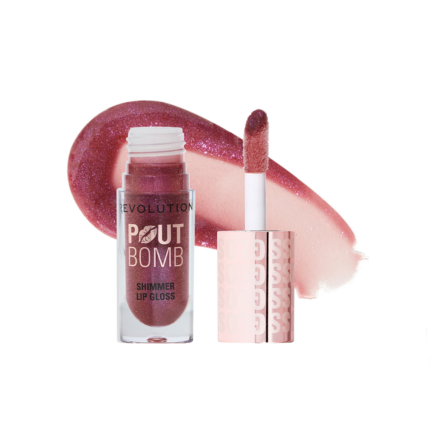 Makeup Revolution Pout Bomb Shimmer Gloss Berry Lustre