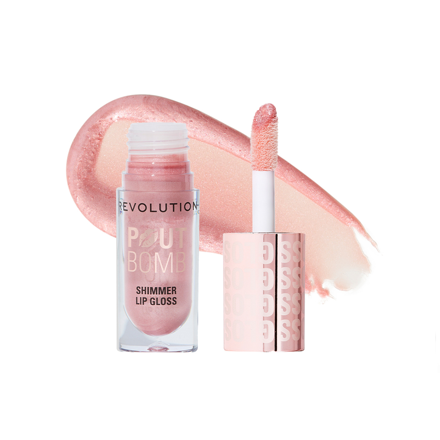 Makeup Revolution Pout Bomb Shimmer Gloss Shine Pink