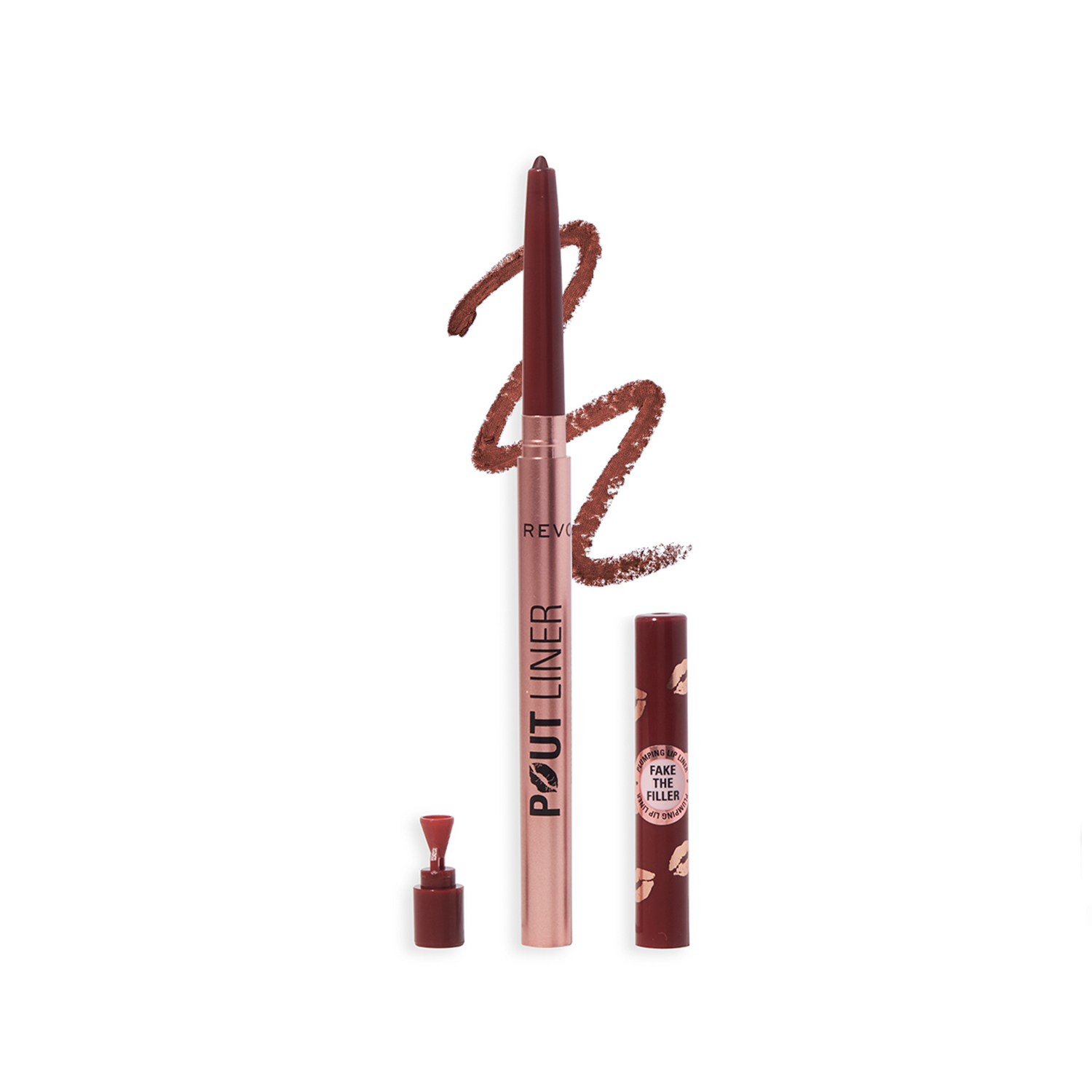 Makeup Revolution Pout Bomb Plumping Lip Liner Cookie Warm Brown