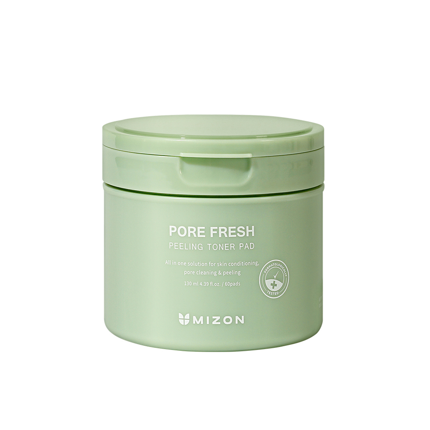 MIZON Pore Fresh Peeling Toner Pad, For Sensitive Skin, AHA, BHA, PHA, Peeling Pads, Soothing, Exfoliating, Pore Care (60 Pads, 130ml)