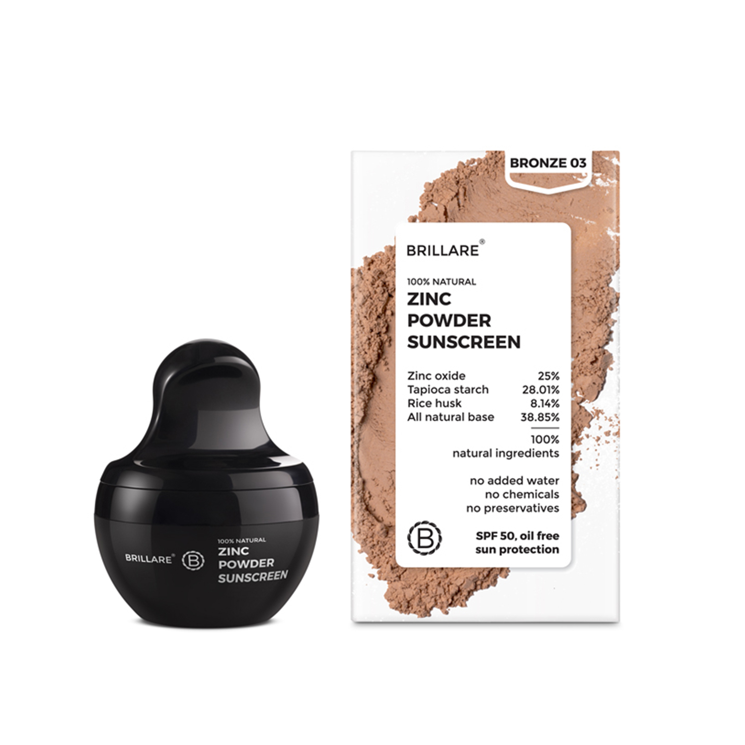 Brillare ZINC Powder Sunscreen - Bronze 03