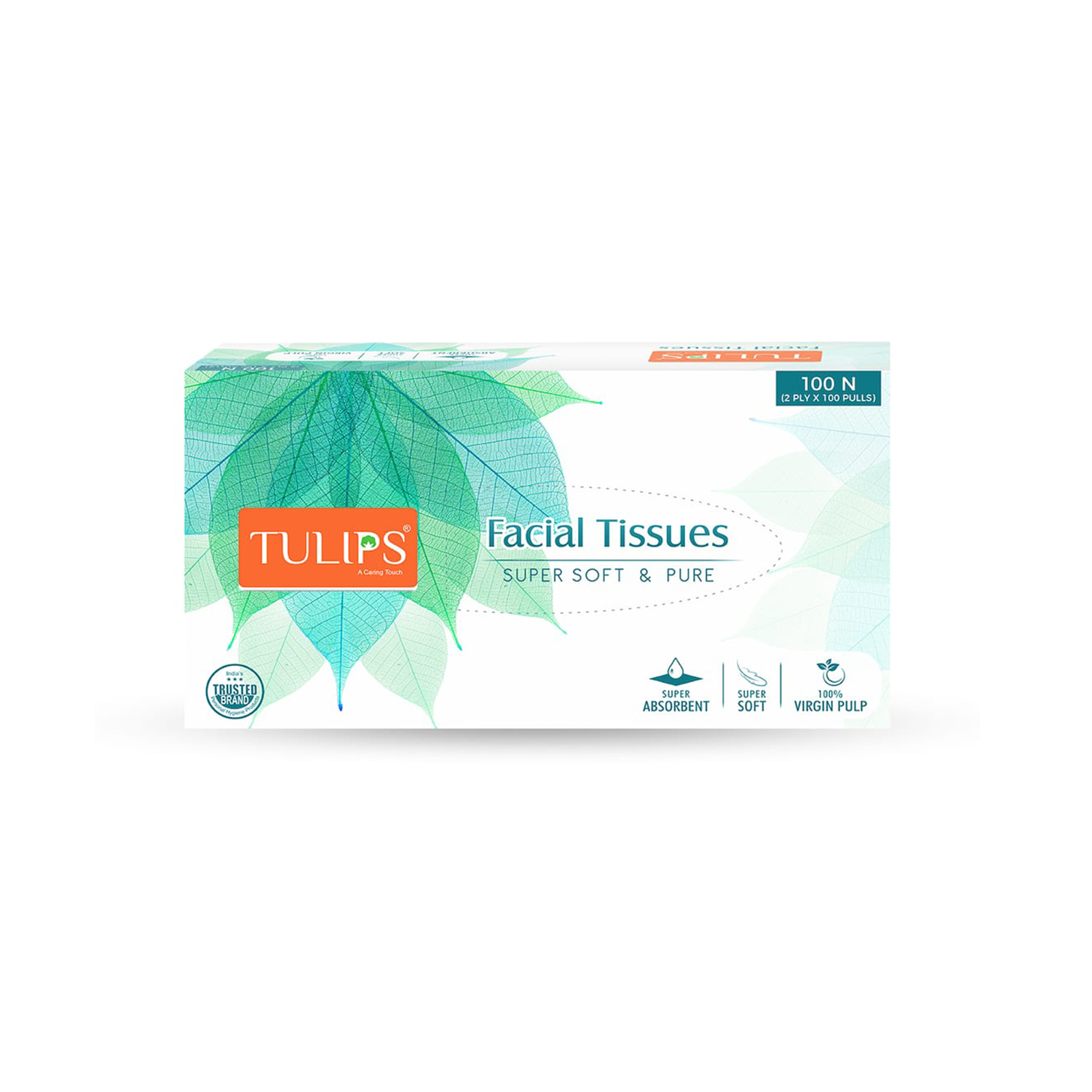 Tulips Tissue Box 100 N 2 Ply