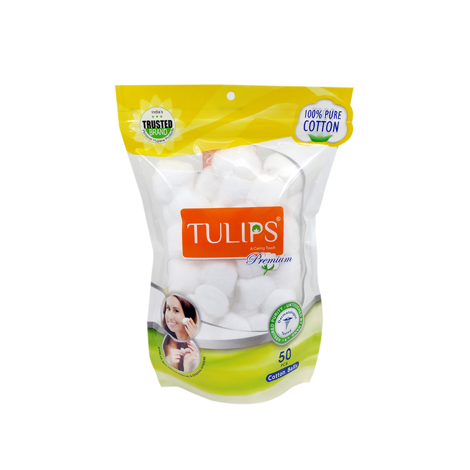 Tulips White Balls 50Pcs Bag