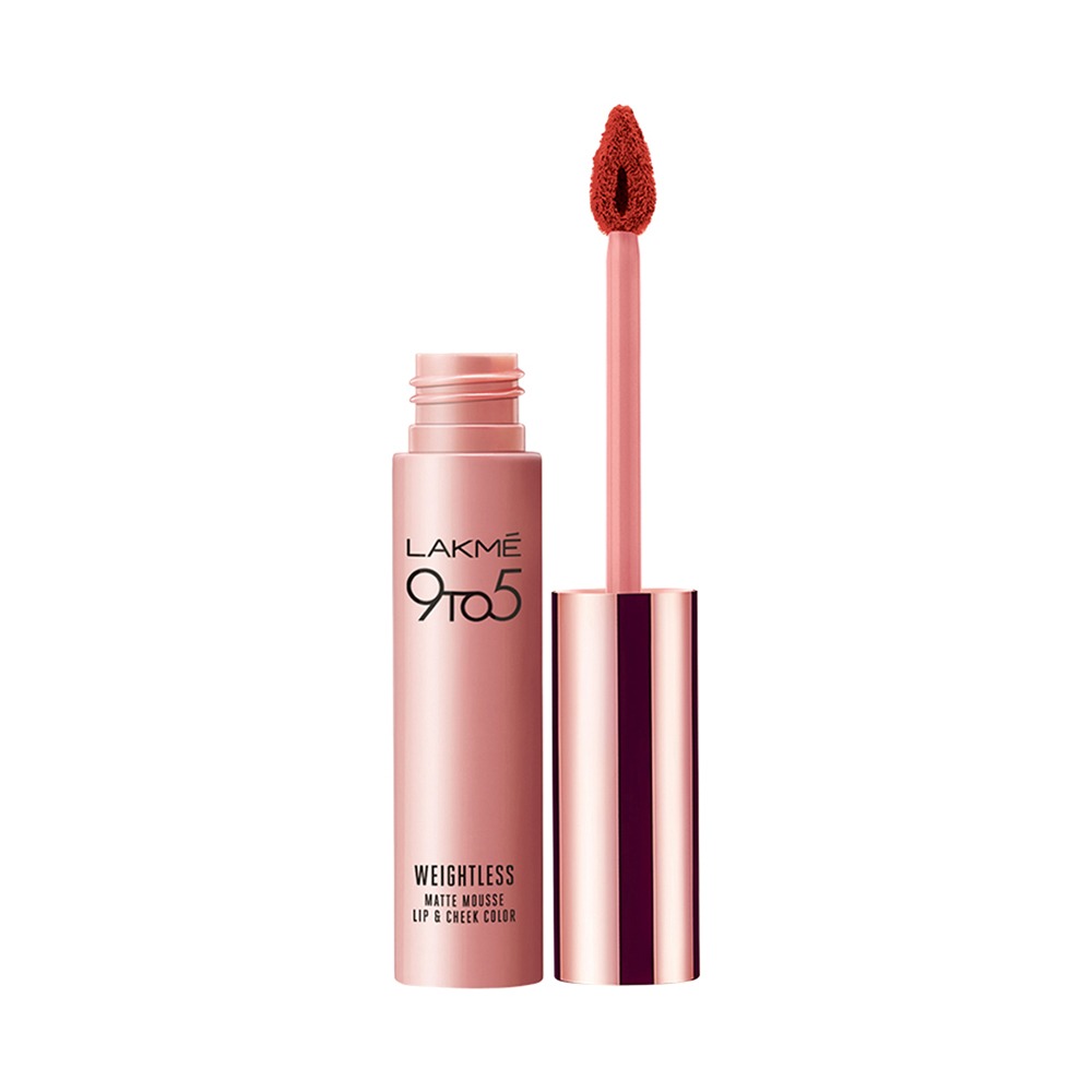 Lakme 9 to 5 Weightless Matte Mouse Lip & Cheek Color - Rouge Satin (9gm)