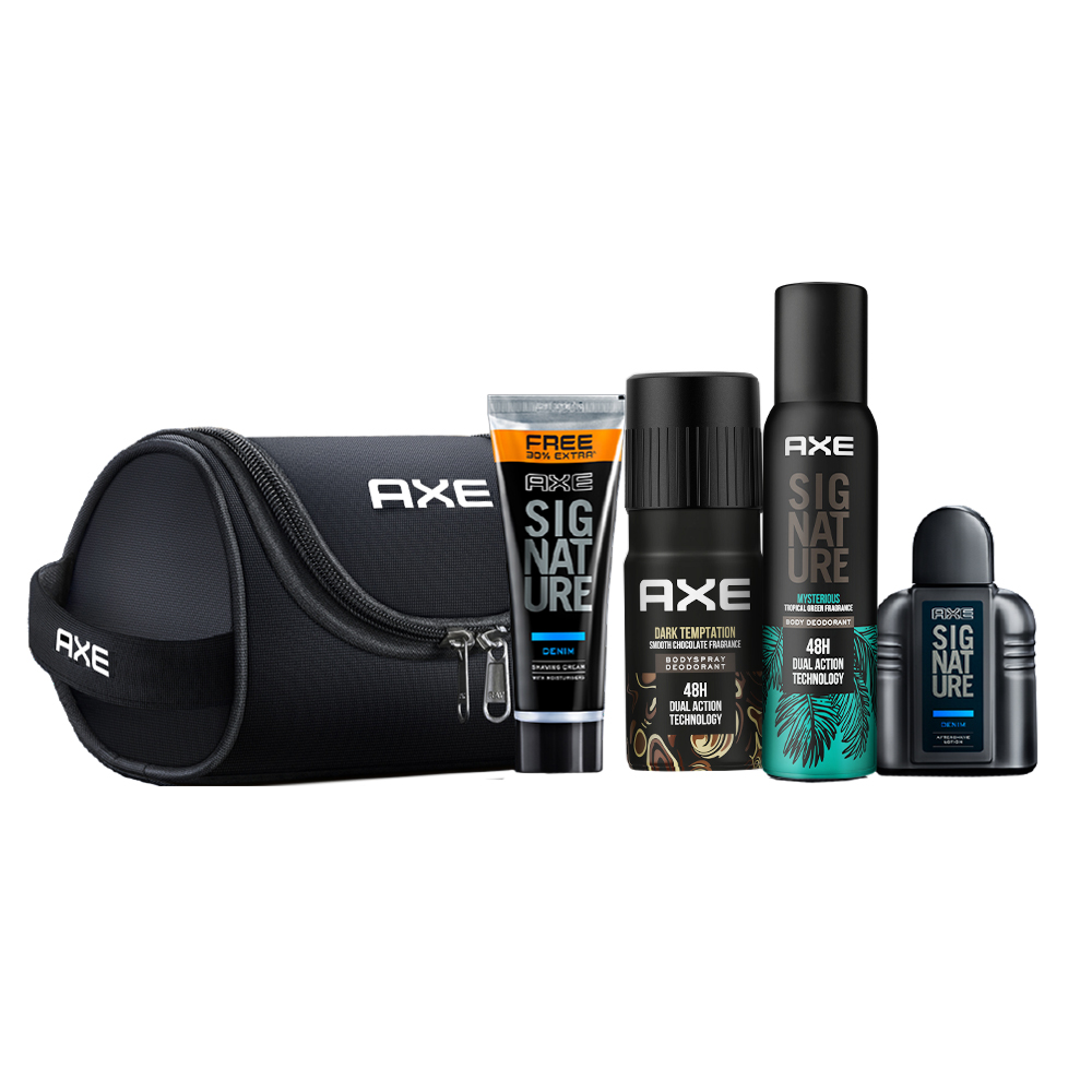 Axe Men's Grooming Kit - Deo Bodyspray Perfume, Deodorant Bodyspray, After Shave Lotion, Shaving Cream