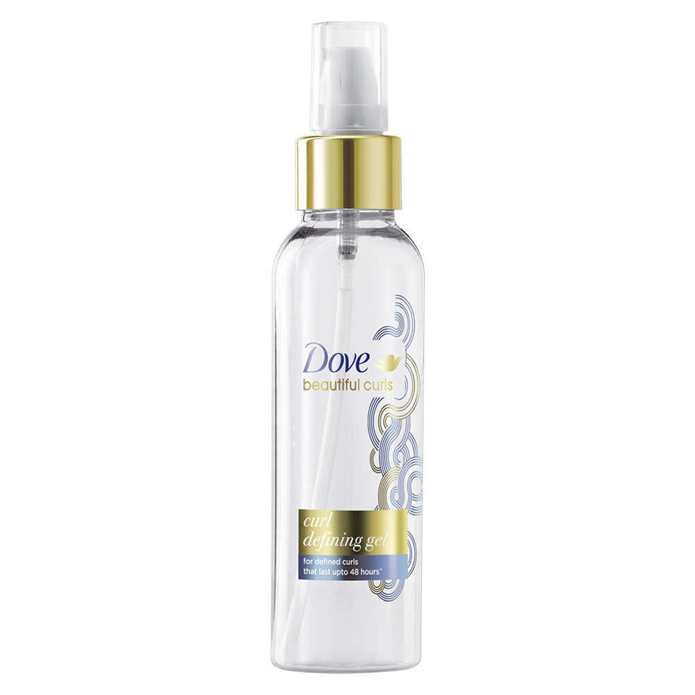 Dove Beautiful Curls Defining Gel 100, Sulphate Free, Alcohol Free, No Parabens & Dyes, Non-Greasy, Made for Curly Hair, With Tri-Moisture Essence, Defined Curls That Last Up to 48 Hours, 100 ml