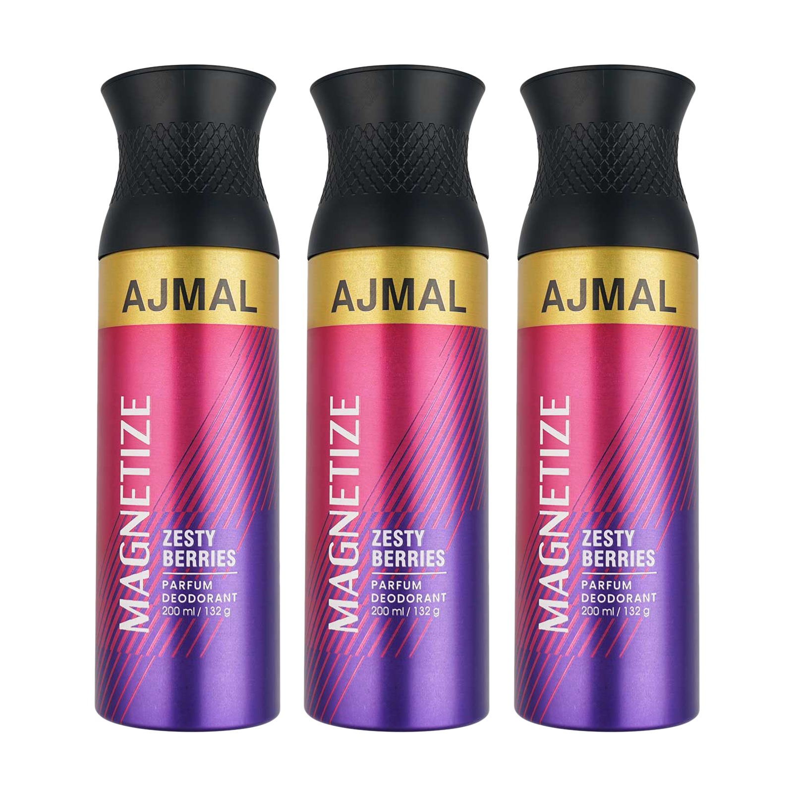 Ajmal Magnetize Deodorant Combo Pack of 3 High Quality Deodorants 200ml each (Total 600ML) for Men & Women