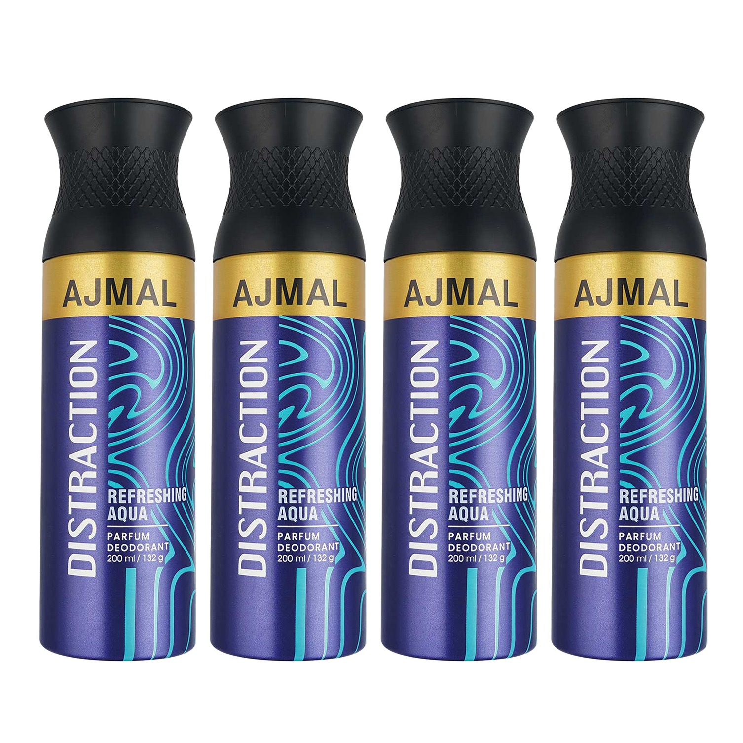 Ajmal Distraction Deodorant Combo pack of 4 High Quality Deodorant 200ml each (Total 800ML) for Men & Women