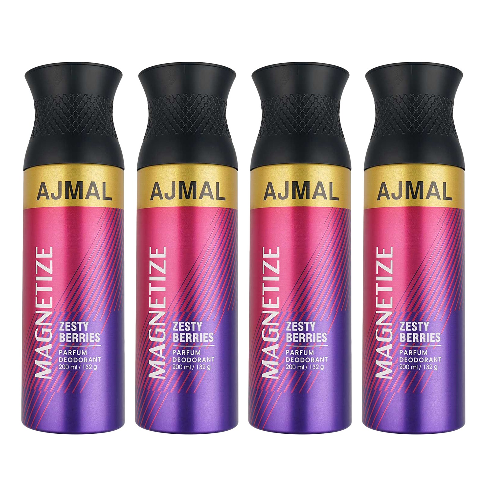 Ajmal Magnetize Deodorant Combo pack of 4 High Quality Deodorant 200ml each (Total 800ML) for Men & Women