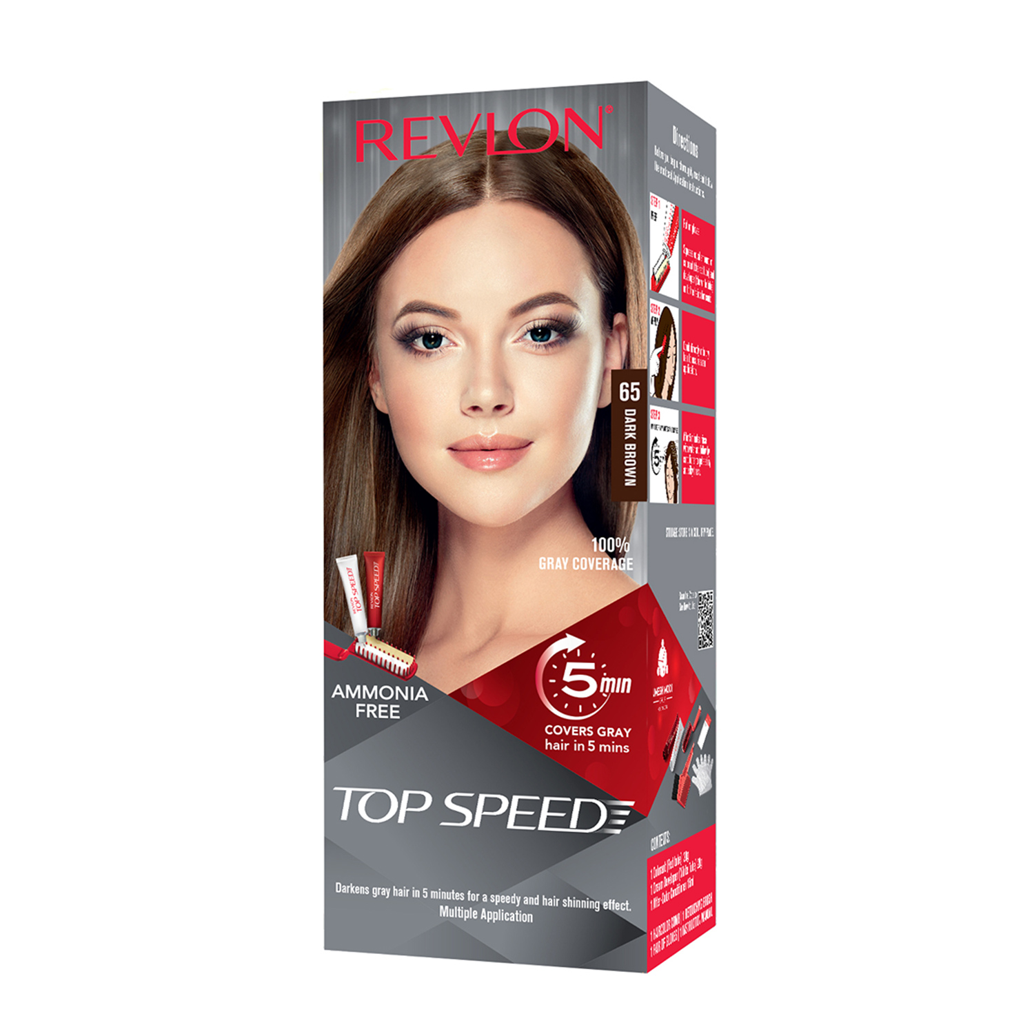 Top Speed Hair Color - Women (Small Pack)-Dark Brown 65