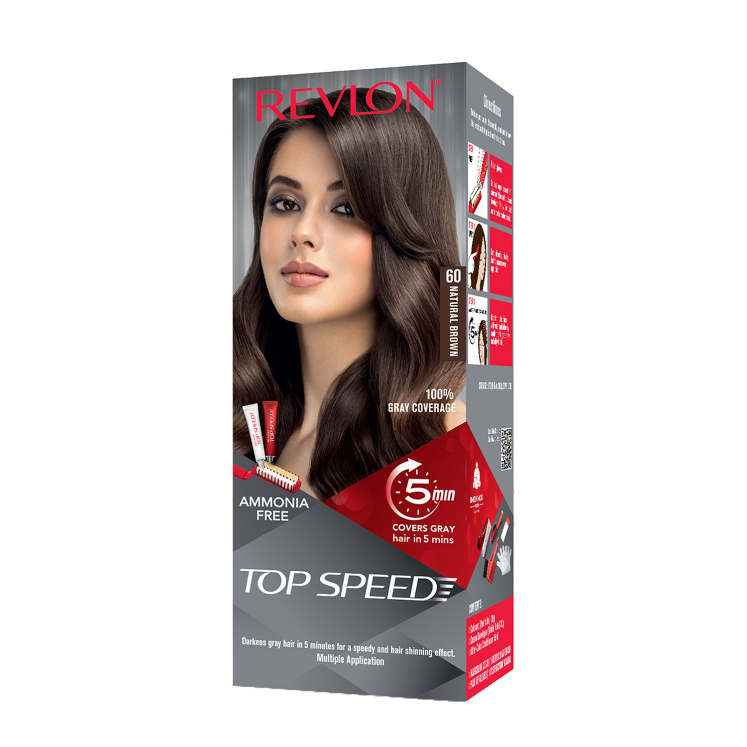 Top Speed Hair Color - Women (Small Pack)-Natural Brown 60