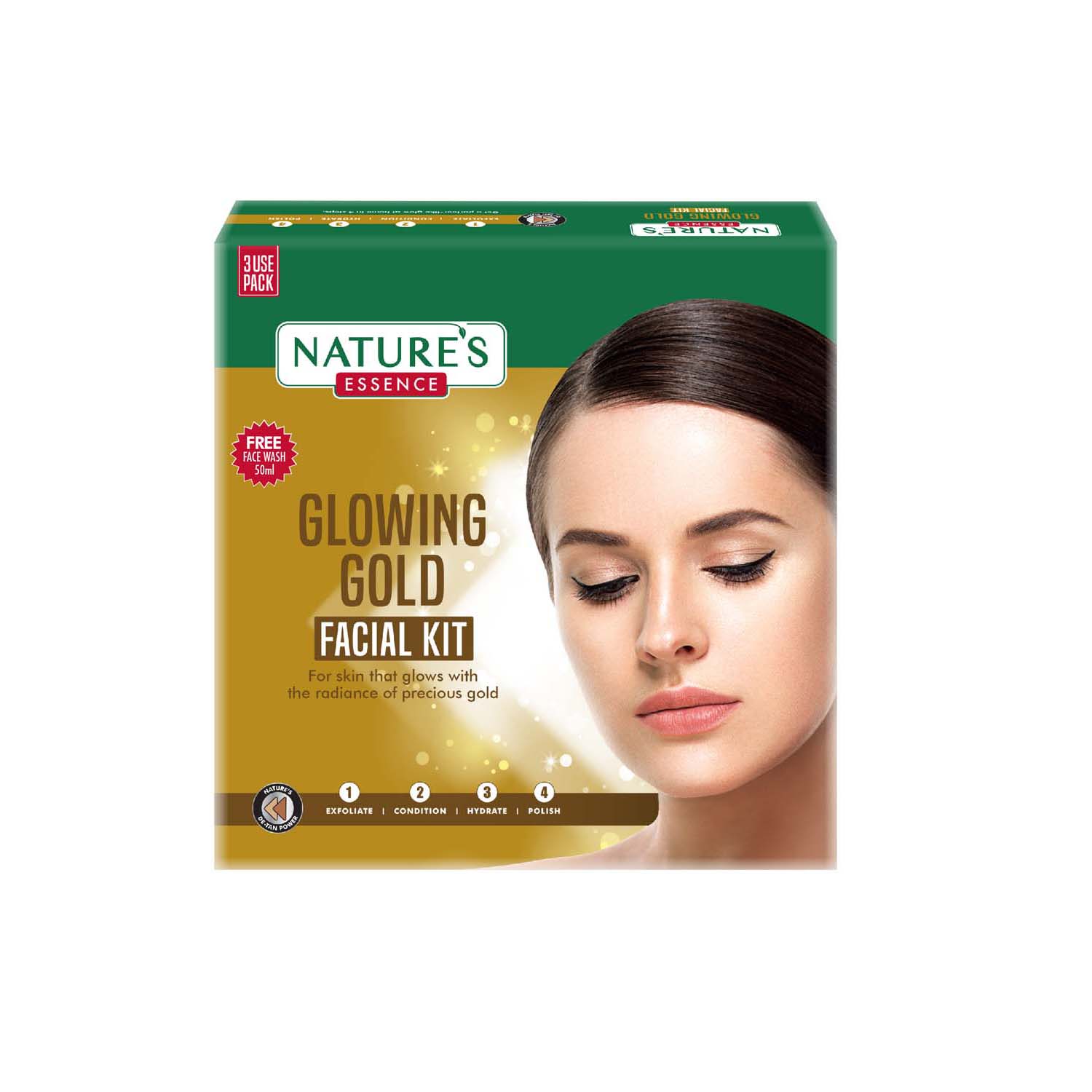 Nature's Essence Glowing Gold Facial Kit, 60g P Free FW