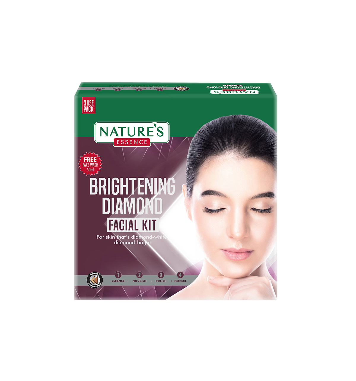 Nature's Essence Brightening Diamond Facial Kit, 60g P Free FW