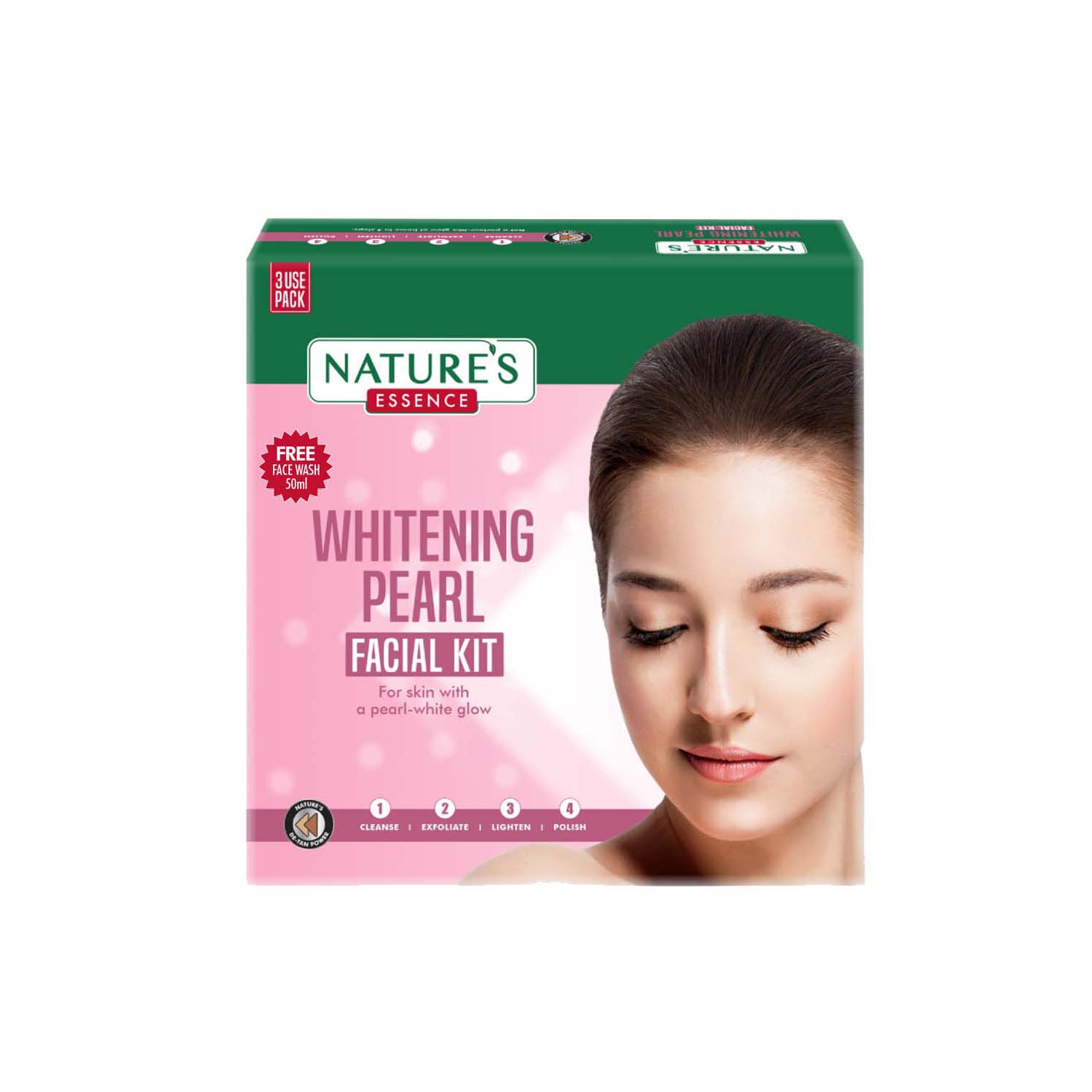 Nature's Essence Whitening Pearl Facial Kit, 60g P Free FW