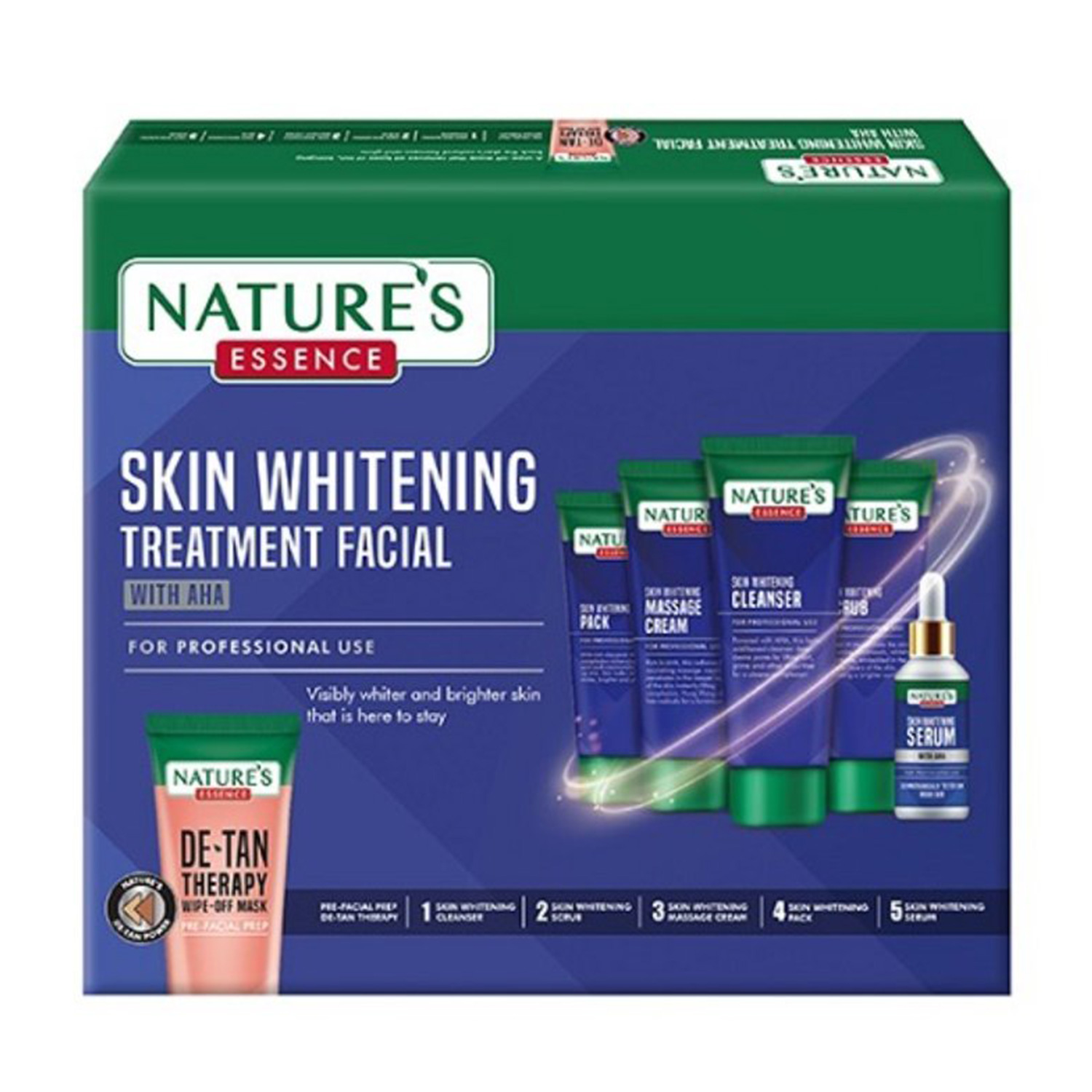 Nature's Essence Skin Whitening Treatment Facial Kit with AHA