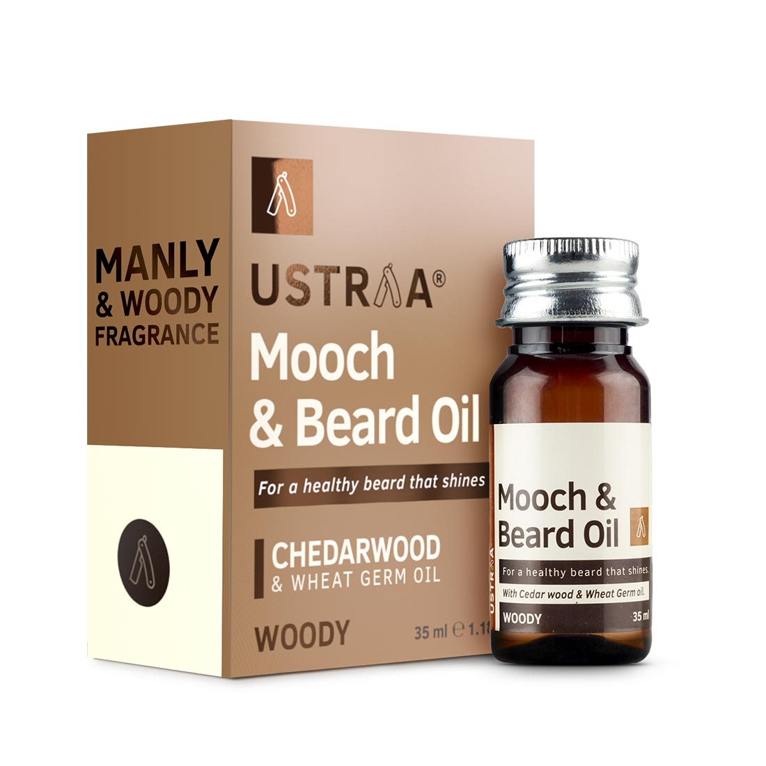 Ustraa Woody Mooch and Beard Oil, 35ml