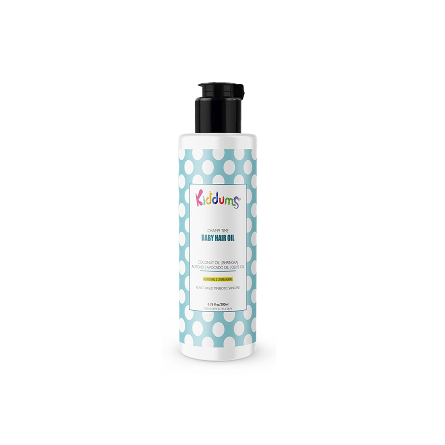 Kiddums Baby Hair Oil with Bhringraj & Coconut - Pure & Natural - Hair Growth, Strengthening & Nourishing Hair Roots, Anti-Dandruff, Cooling Scalp - 200 ml