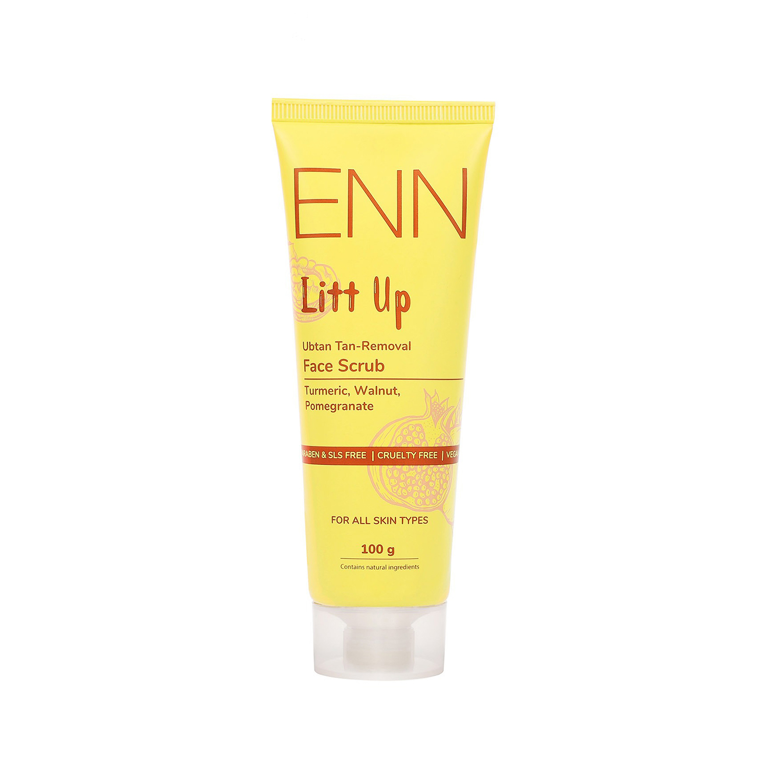 ENN Beauty Ubtan Turmeric Face Scrub For Skin Brightening & Removes Blackheads Scrub -100gm