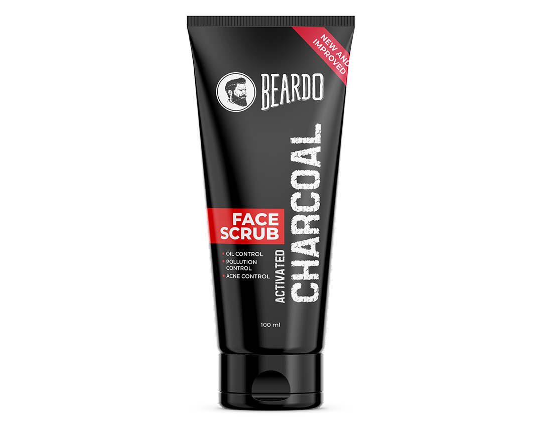 Beardo Activated Charcoal Anti-Pollution Face Scrub for Deep Pore Cleaning, 100gm