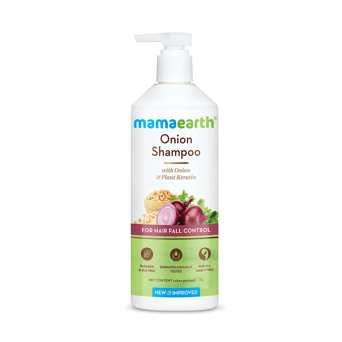 Onion Shampoo for Hair Growth & Hair Fall Control with Onion & Plant Keratin - 1 Litre