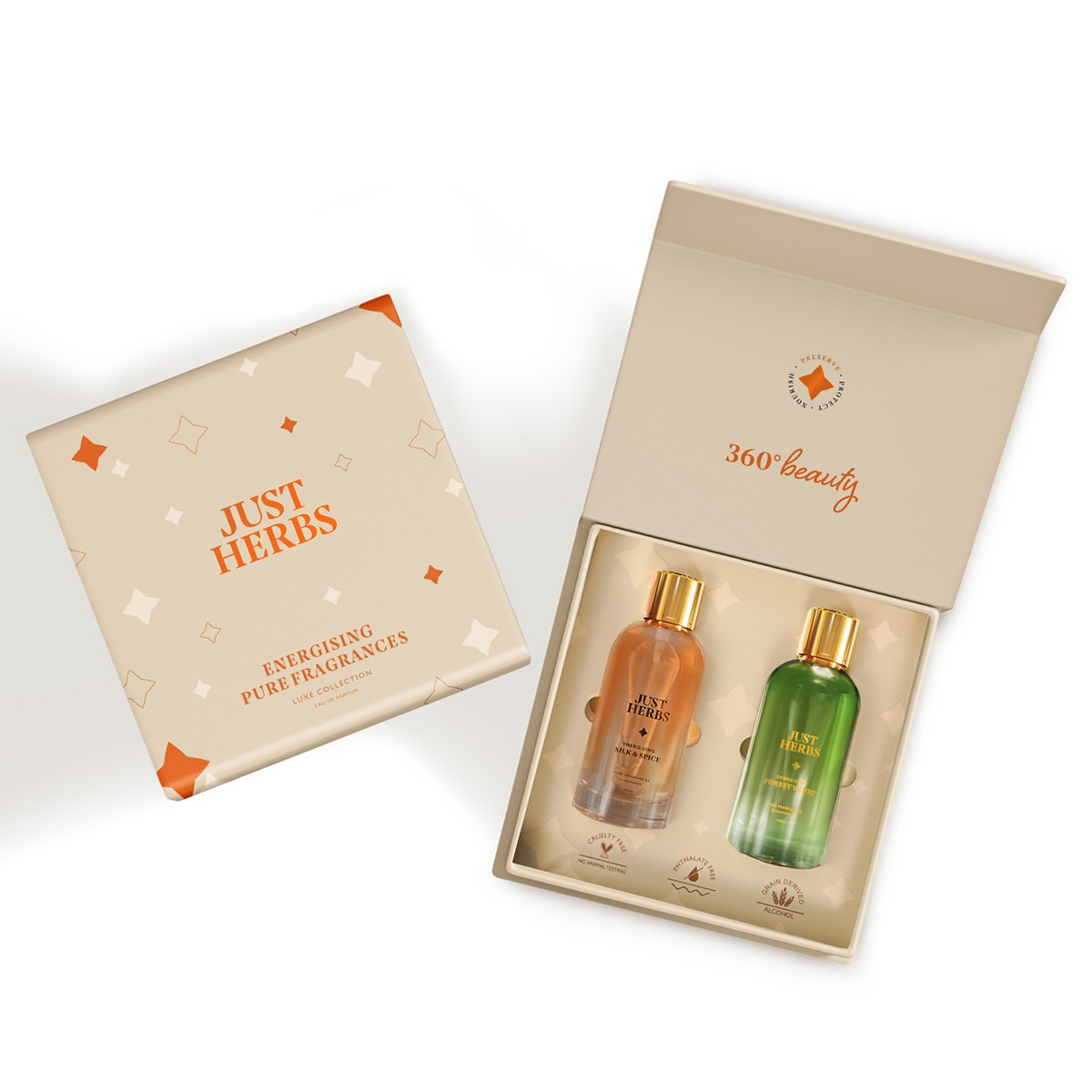 Just Herbs Edp Perfume Long Lasting Luxury Scent Gift Set For Men & Women - 2X100 Ml