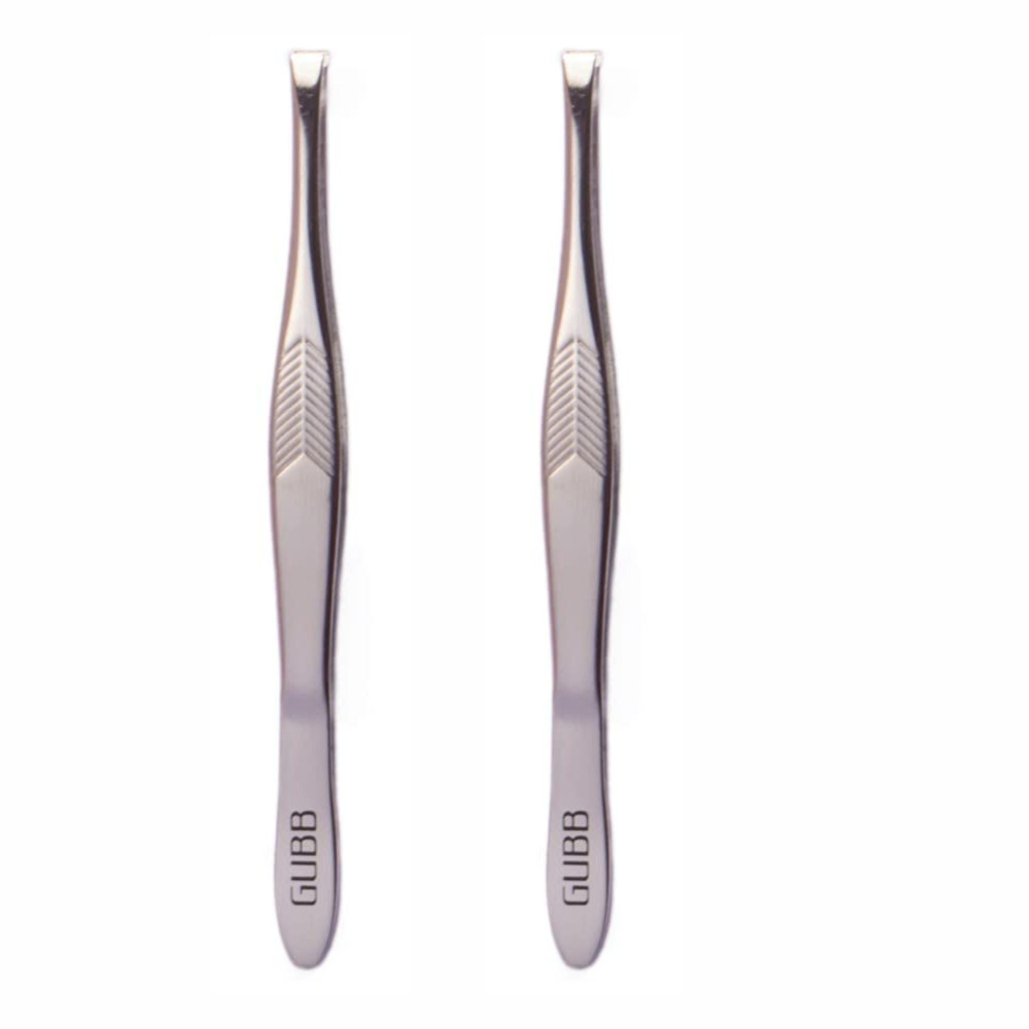 GUBB Flat Tweezer For Eyebrows & Upper Lip | Stainless Steel Flat Tip Tweezer For Hair Removal | Hair Plucker Pack of 2