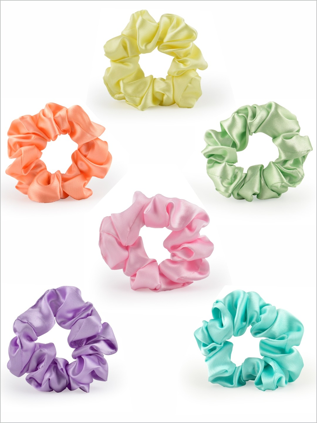 Gubb Satin Scrunchies Pack Of 6