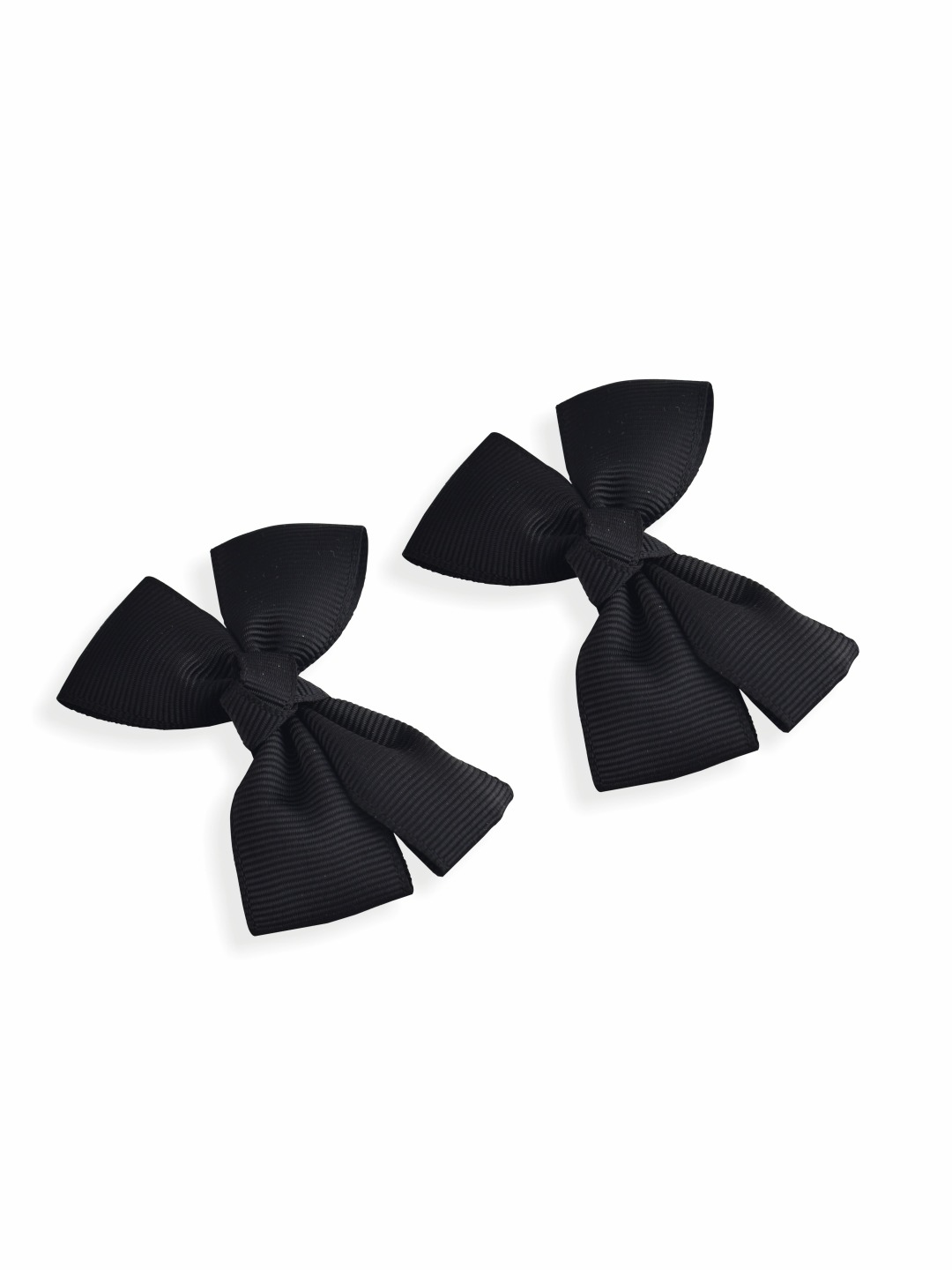 GUBB Noir Bow Ribbon Hair Clips Set for Girls & Women | Hair Clips/Pins/Hair Accessories for Girls & Women (2 Piece Bow Ribbon Clips)