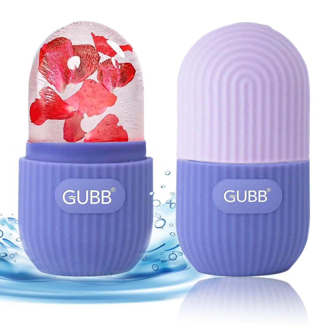 GUBB Ice Roller for Face,Eyes & Neck | Face Ice Roller, Ice Roller for Face Massager, Reusable Silicone Facial Ice Roller For Glowing & Tighten Skin Purple
