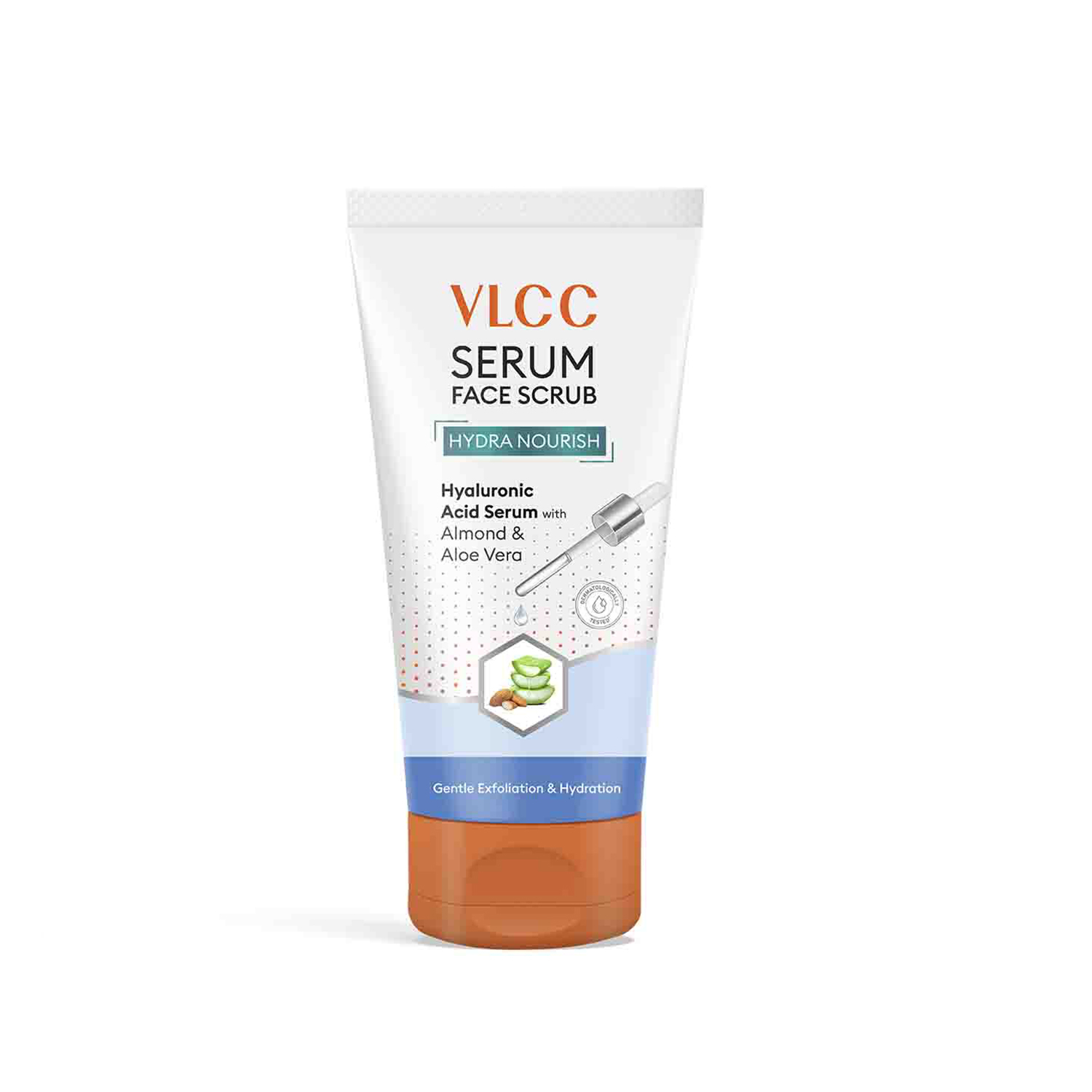 VLCC Hydra Nourish Scrub with Hyaluronic Acid Serum - 150g - Aloe Vera & Almond
