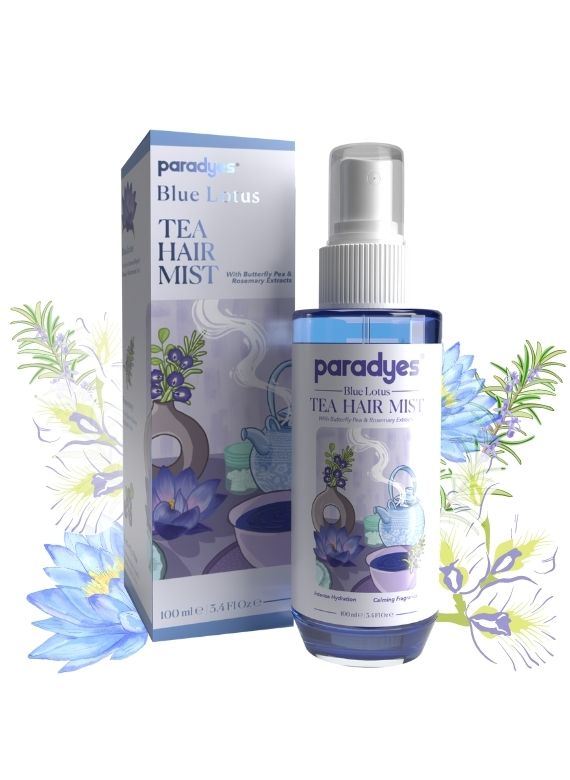 Blue Lotus Tea Hair Mist|Intense Hydration & Calming Fragrance|Non-Sticky formula|Hair Spray for all Hair Types|For Men & Women|100Ml