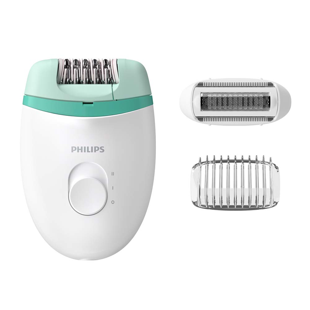 Philips Corded Compact Epilator (2 in 1 - shaver and epilator) for gentle hair removal at home
