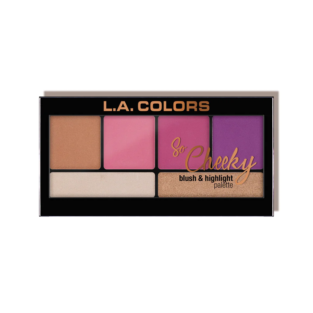 L.A. Colors So Cheeky Blush and Highlight Palette Sweet ans Sassy